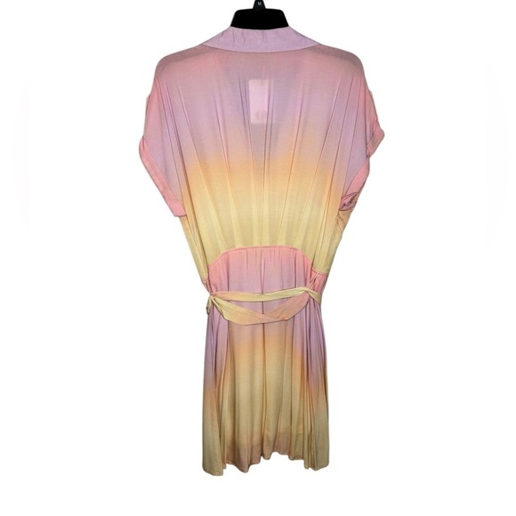 NWT Gianni Bini Pastel Multicolor Ombré Mini Wrap Dress Size Medium - Picture 5 of 11